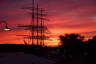 Photo ID: 053505, Sun setting behind the Pommern (116Kb)