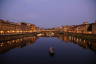 Photo ID: 041474, Looking up the Arno at Sunset (115Kb)